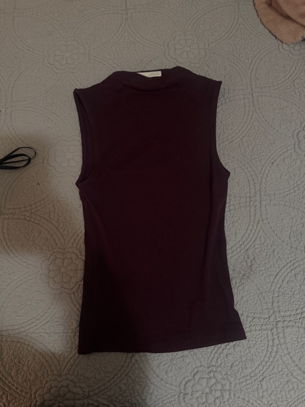 Zara Sleeveless Mock Neck Top - Plum